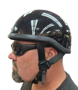 Badass Gloss Black Biker Helmet