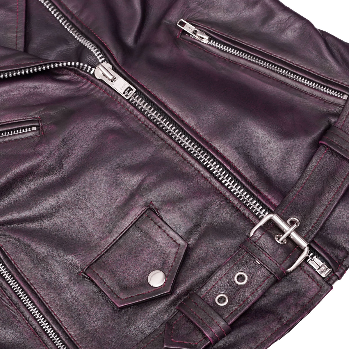 Violet Vixen™ Women's Leather Motorcycle Jacket