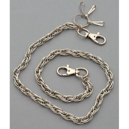 WC-1113 Chrome Wallet Chain with multiple links, 3 inches long