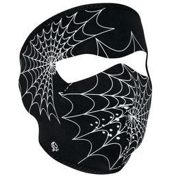 WNFM57G ZAN® Full Mask-Neoprene-Spider Web, Glow in the Dark