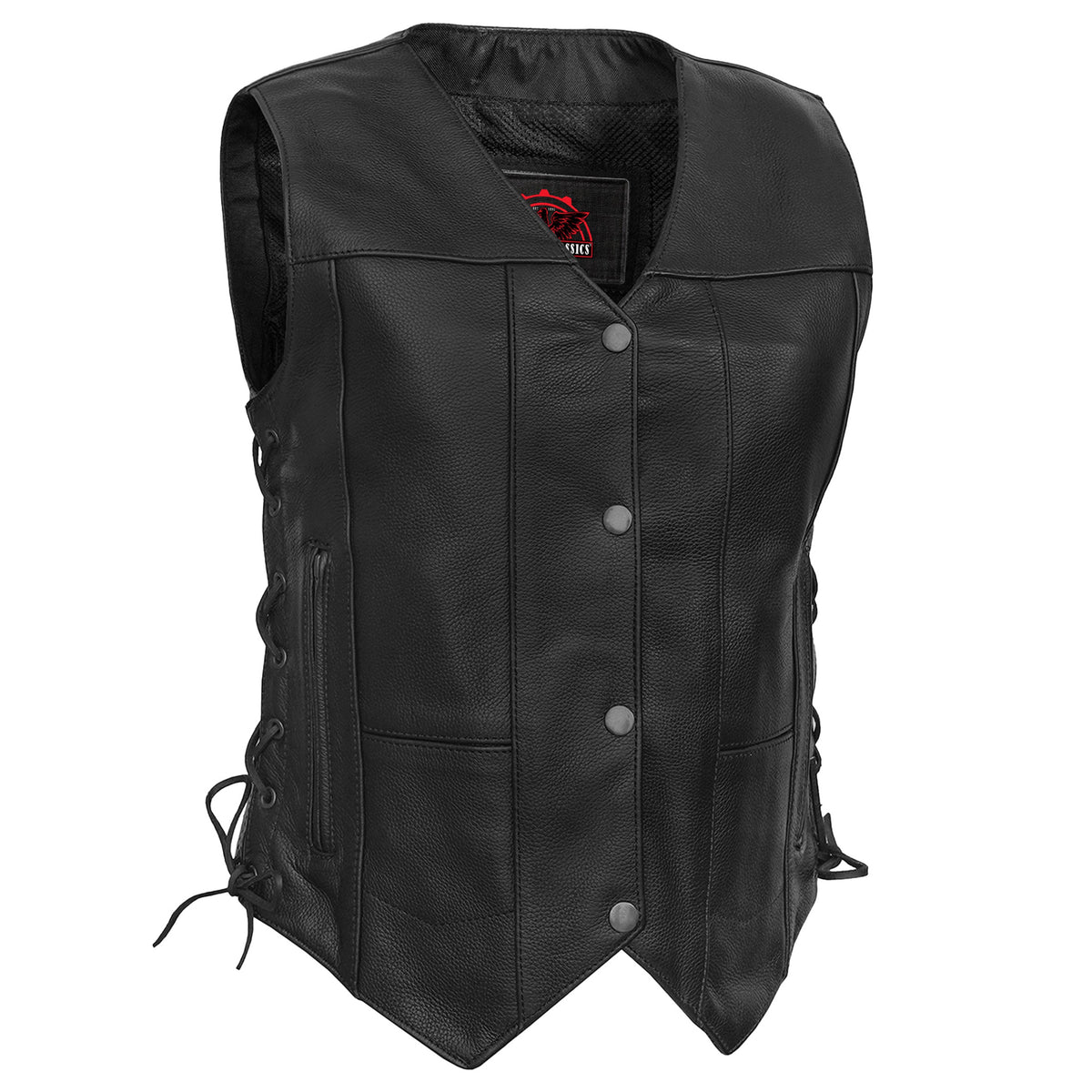 Wild Orchid™ Womens Leather Motorcycle Vest