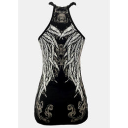 Women's BLACK Stunning Twist Halter Top