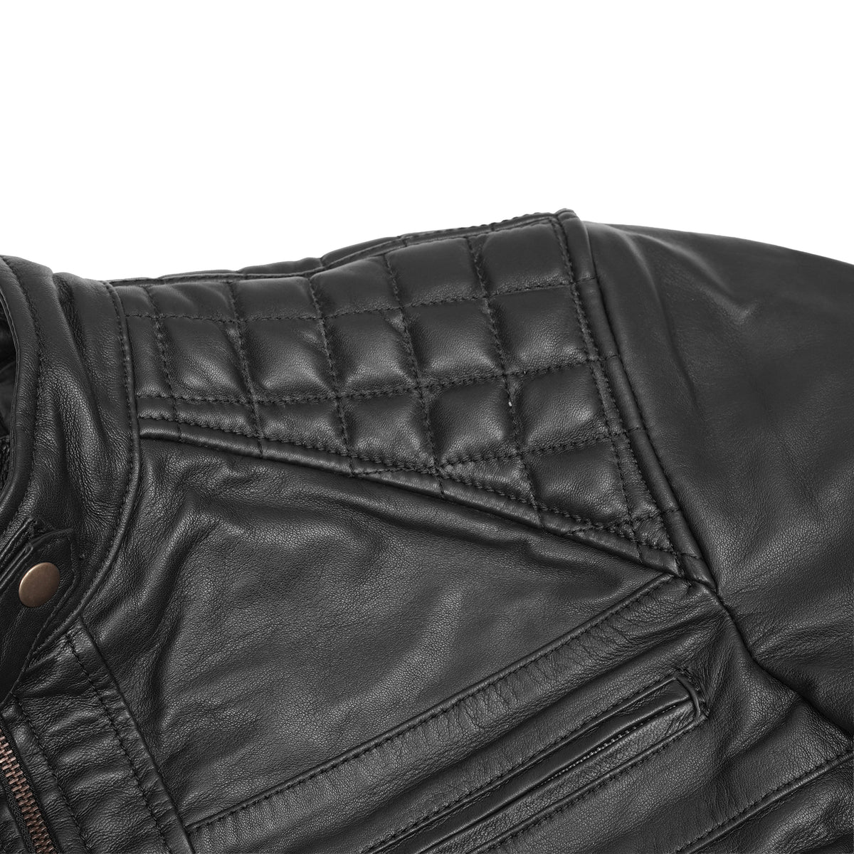 Zuberi Men's Faux Leather Motorcycle Jacket