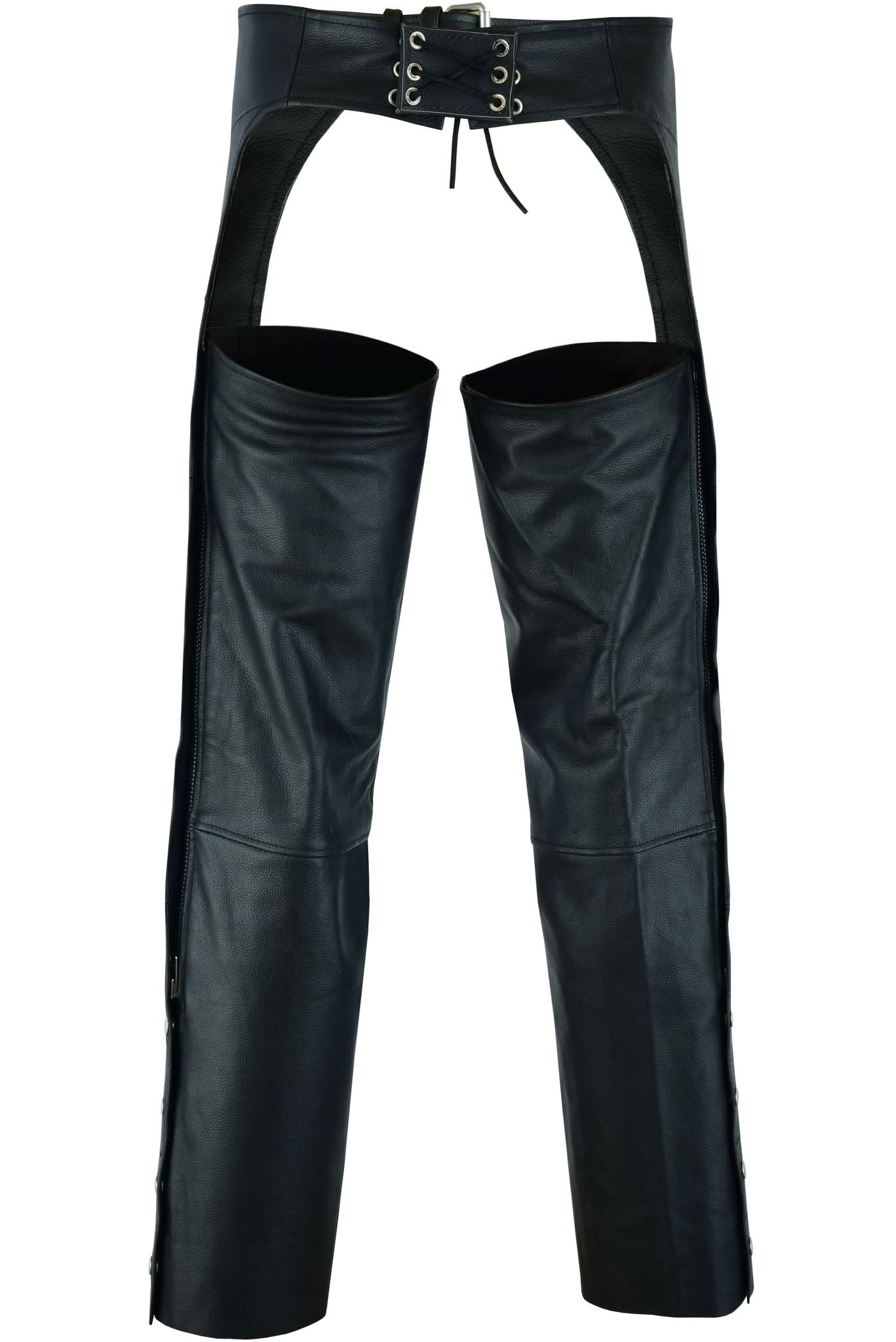 Leather Guard Unisex leather motorcycle chaps - Black Chaps & Pants Renegade Classics