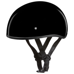DOT Approved Daytona Skull Cap Half Shell Motorcycle Helmet - Beanie Style for Motorcycles, Cruisers, Scooters, and Mopeds W/O Visor- Hi-Gloss Black