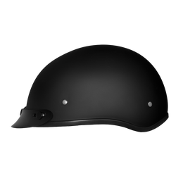 DOT Approved Daytona Skull Cap Half Shell Motorcycle Helmet - Beanie Style for Motorcycles, Cruisers, Scooters, and Mopeds - Dull Black