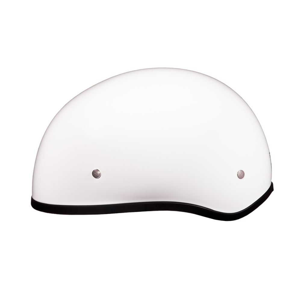 D.O.T. Daytona Skull Cap W/O Visor- Hi-Gloss White 3XL