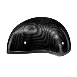 D.O.T. Daytona Skull Cap W/O Visor- Grey Carbon Fiber