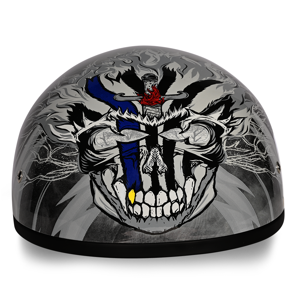 Daytona Skull Cap Thunder Half Face Motorcycle Helmet, S Daytona Skull Cap Thunder Half Face Motorcycle Helmet, S