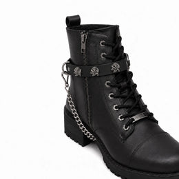 Boot Chain - Silver Rose Rider