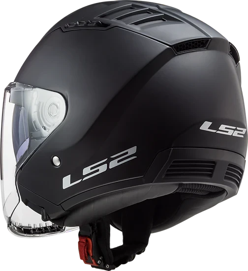 Copter Solid Open Face Motorcycle Helmet W/ SunShield Matte Black Helmets LS2 Helmets