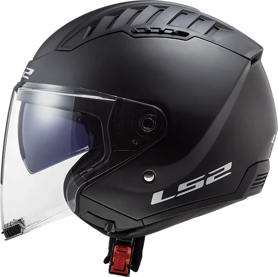 Copter Solid Open Face Motorcycle Helmet W/ SunShield Matte Black Helmets LS2 Helmets