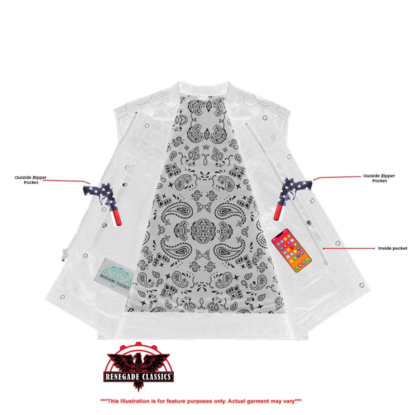 Cold Burn™ Mens Motorcycle Mesh Vest