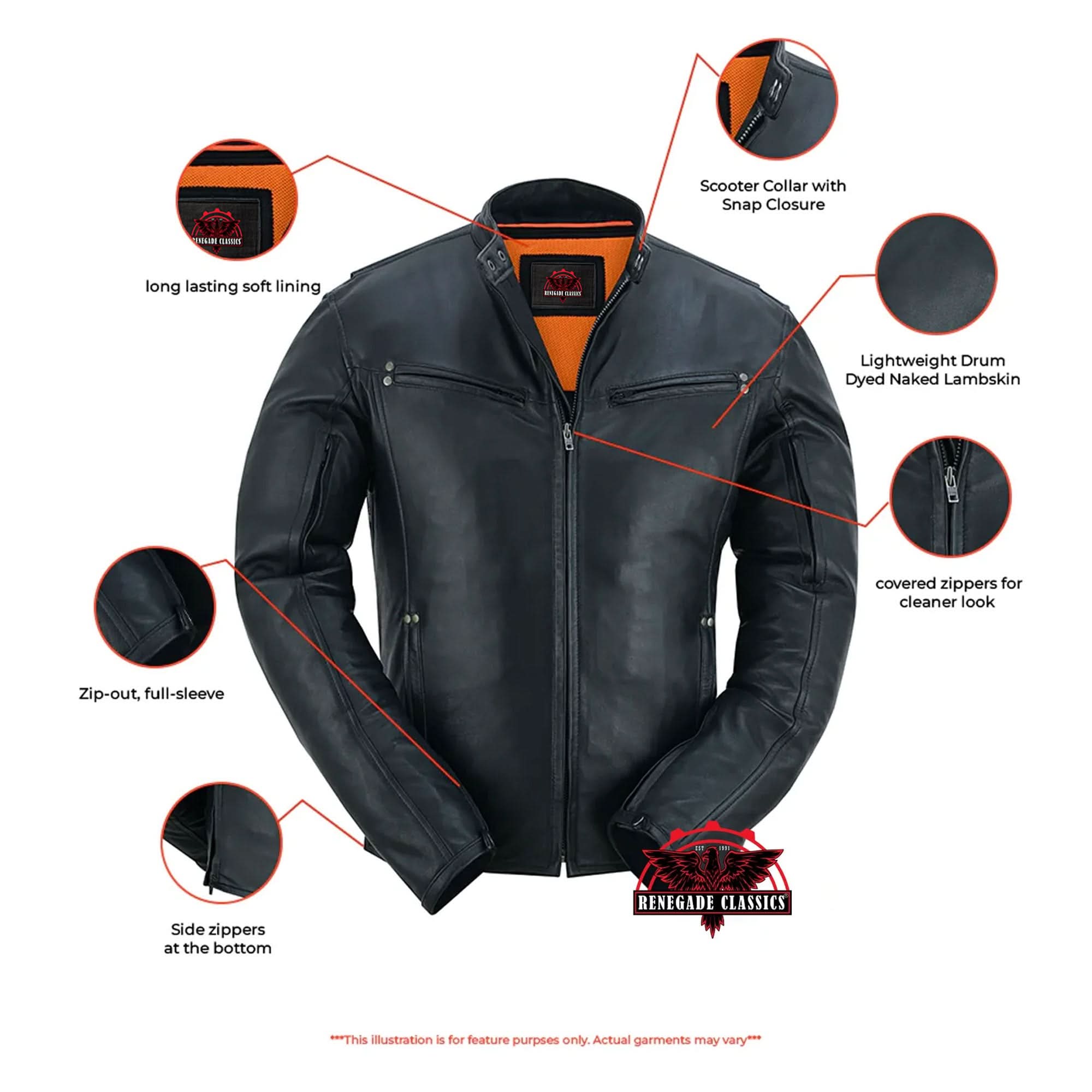 GlideStar™ Men's Leather Motorcycle Jacket
