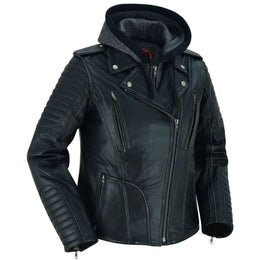 Rush Charm™ Women's Premium Cowhide Moto Jacket