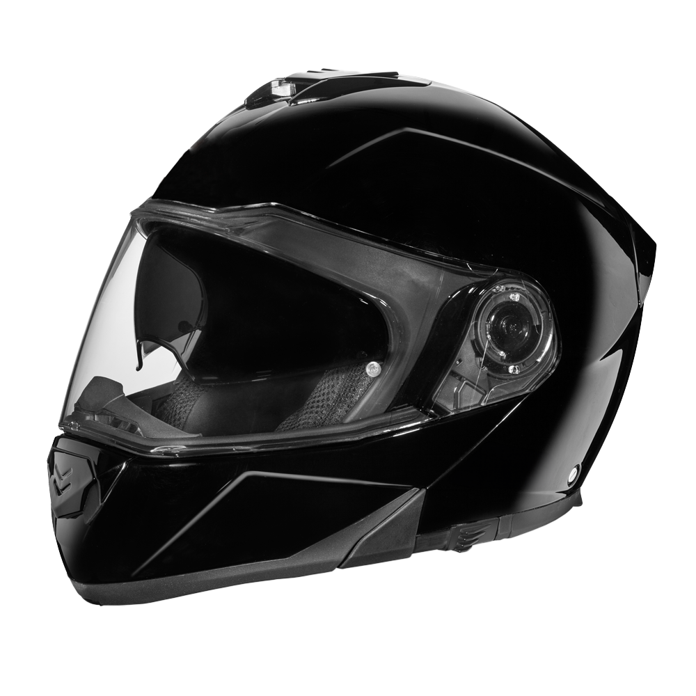bluetooth ready motorcycle helmets Daytona Glide Modular Helmet Gloss Black / L