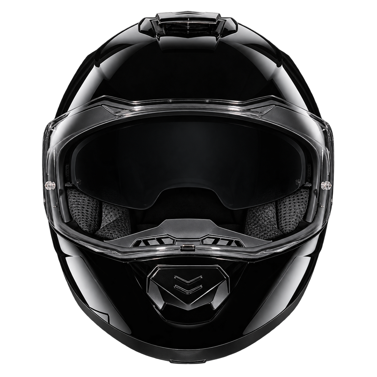 Daytona Glide Modular Motorcycle Helmet - DOT Approved, Bluetooth Ready, Dual Visor, Men/Women/Youth - Hi-Gloss Black