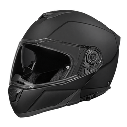 Daytona Glide Modular Motorcycle Helmet - DOT Approved, Bluetooth Ready, Dual Visor, Men/Women/Youth - Dull Black