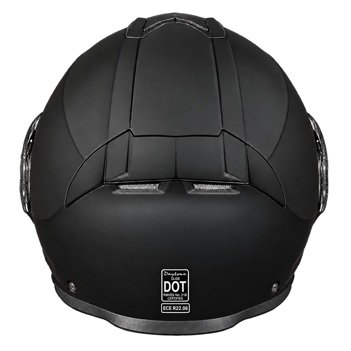 Daytona Glide Modular Motorcycle Helmet - DOT Approved, Bluetooth Ready, Dual Visor, Men/Women/Youth - Dull Black