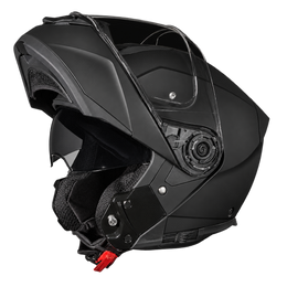 Daytona Glide Modular Motorcycle Helmet - DOT Approved, Bluetooth Ready, Dual Visor, Men/Women/Youth - Dull Black