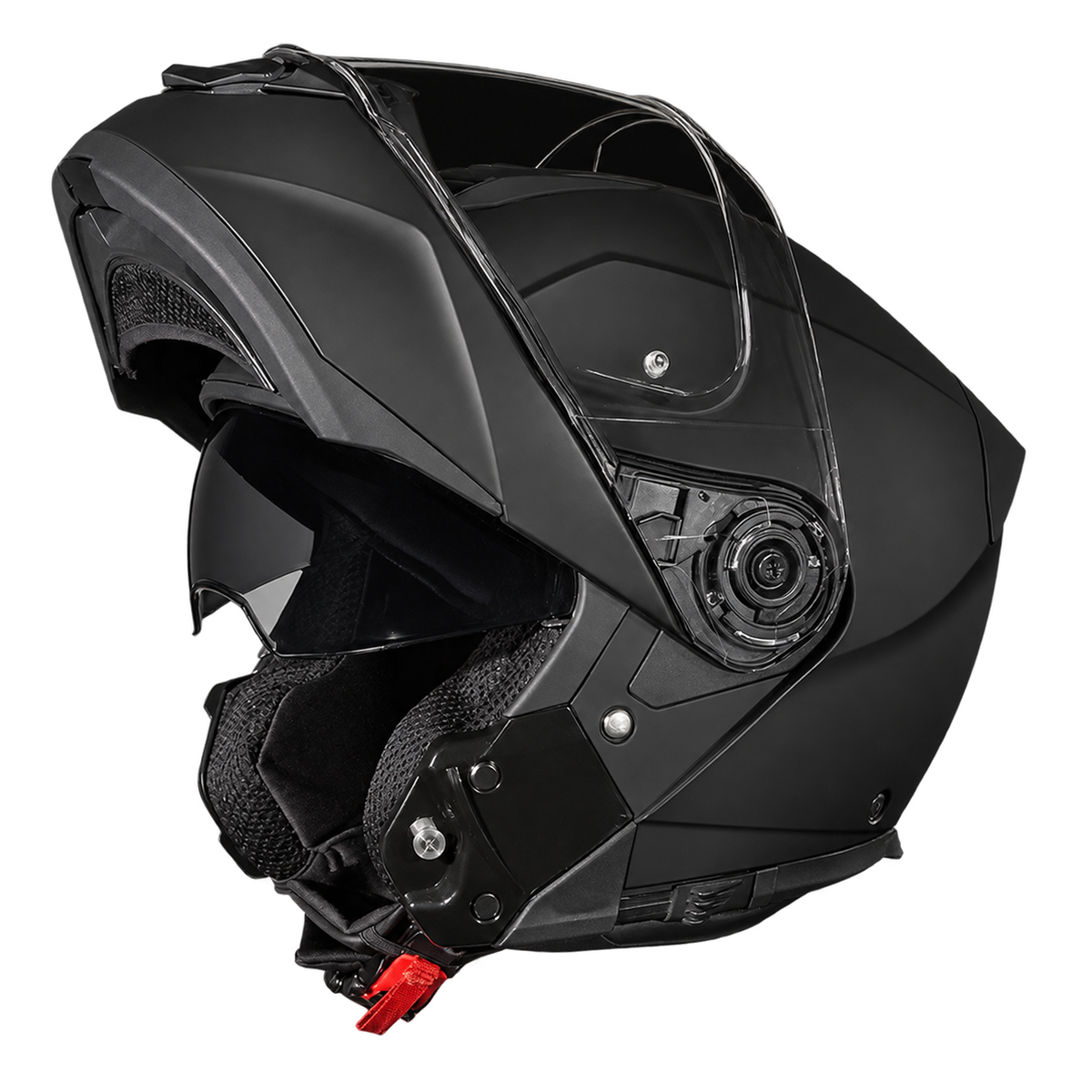 Daytona Glide Modular Motorcycle Helmet - DOT Approved, Bluetooth Ready, Dual Visor, Men/Women/Youth - Dull Black