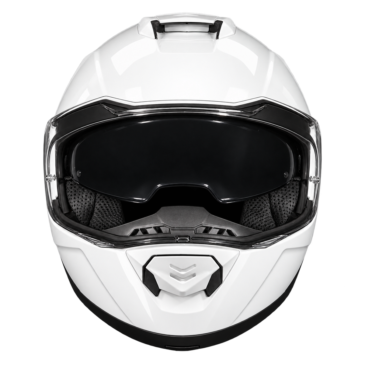 Daytona Glide Modular Motorcycle Helmet - DOT Approved, Bluetooth Ready, Dual Visor, Men/Women/Youth - Hi-Gloss White