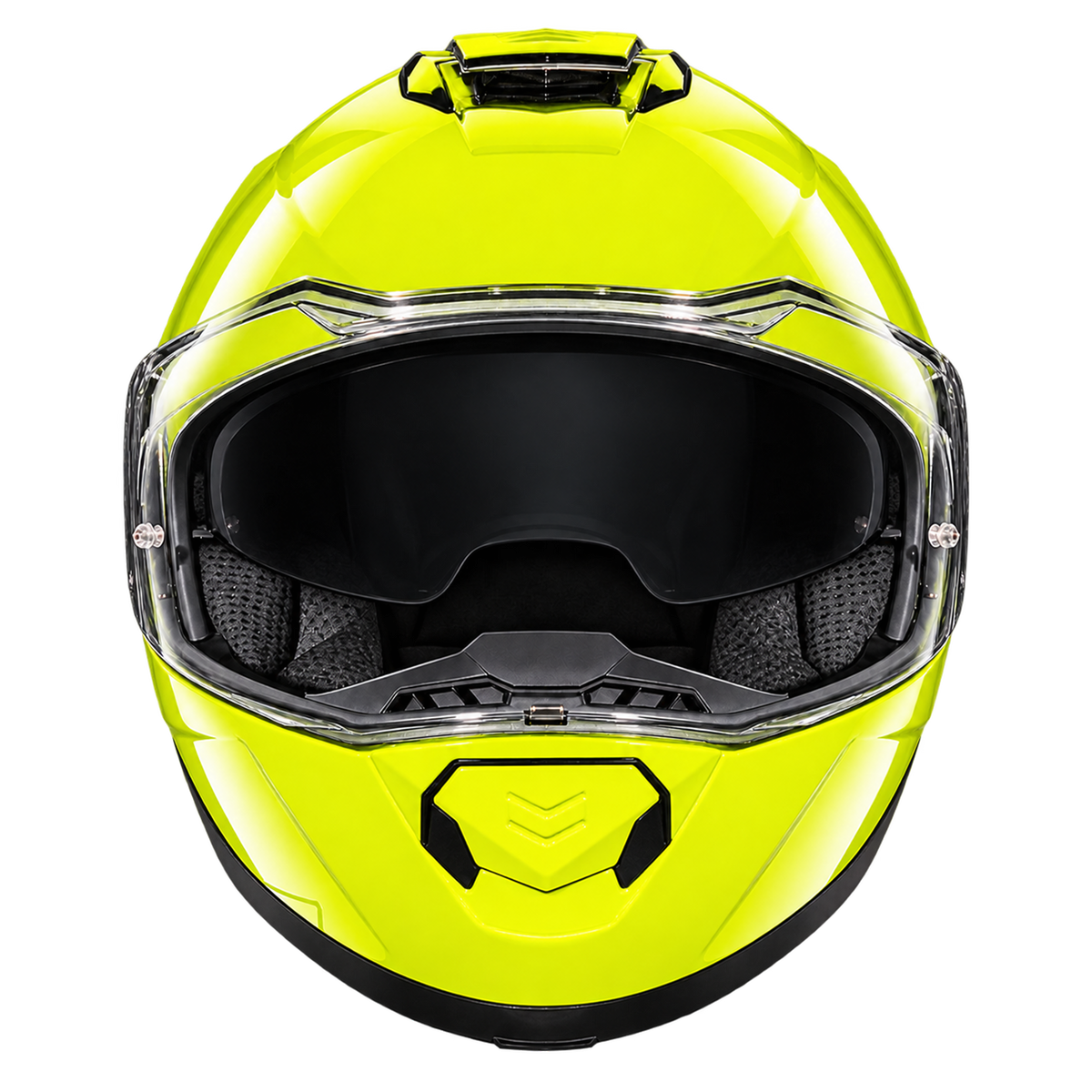Daytona Glide Modular Motorcycle Helmet - DOT Approved, Bluetooth Ready, Dual Visor, Men/Women/Youth - Fluorescent Yellow