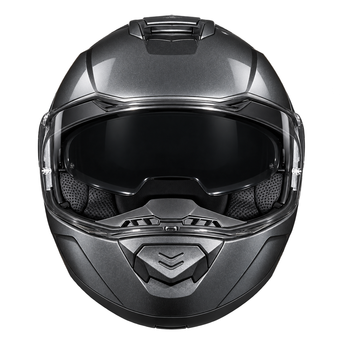 Daytona Glide Modular Motorcycle Helmet - DOT Approved, Bluetooth Ready, Dual Visor, Men/Women/Youth - Gun Metal Grey Metallic