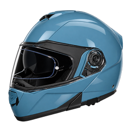 Daytona Glide Modular Motorcycle Helmet - DOT Approved, Bluetooth Ready, Dual Visor, Men/Women/Youth- Shark Blu