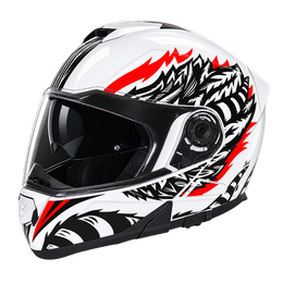 Daytona Glide Modular Motorcycle Helmet - DOT Approved, Bluetooth Ready, Dual Visor, Men/Women/Youth - W/ Phoenix