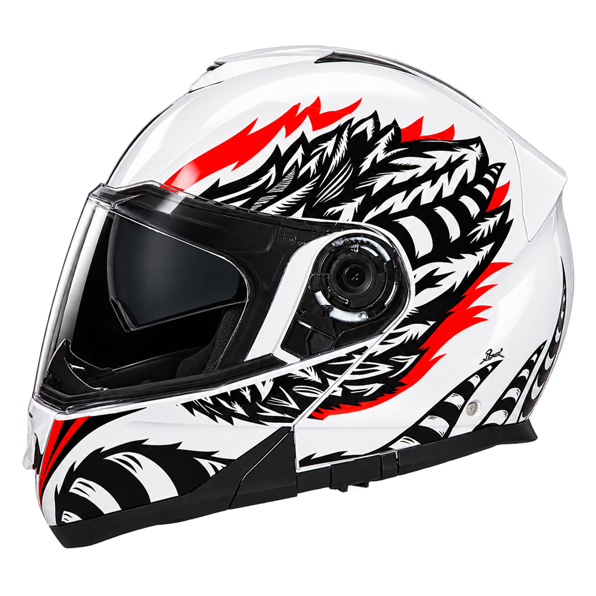Daytona Glide Modular Motorcycle Helmet - DOT Approved, Bluetooth Ready, Dual Visor, Men/Women/Youth - W/ Phoenix