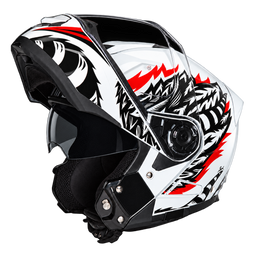 Daytona Glide Modular Motorcycle Helmet - DOT Approved, Bluetooth Ready, Dual Visor, Men/Women/Youth - W/ Phoenix