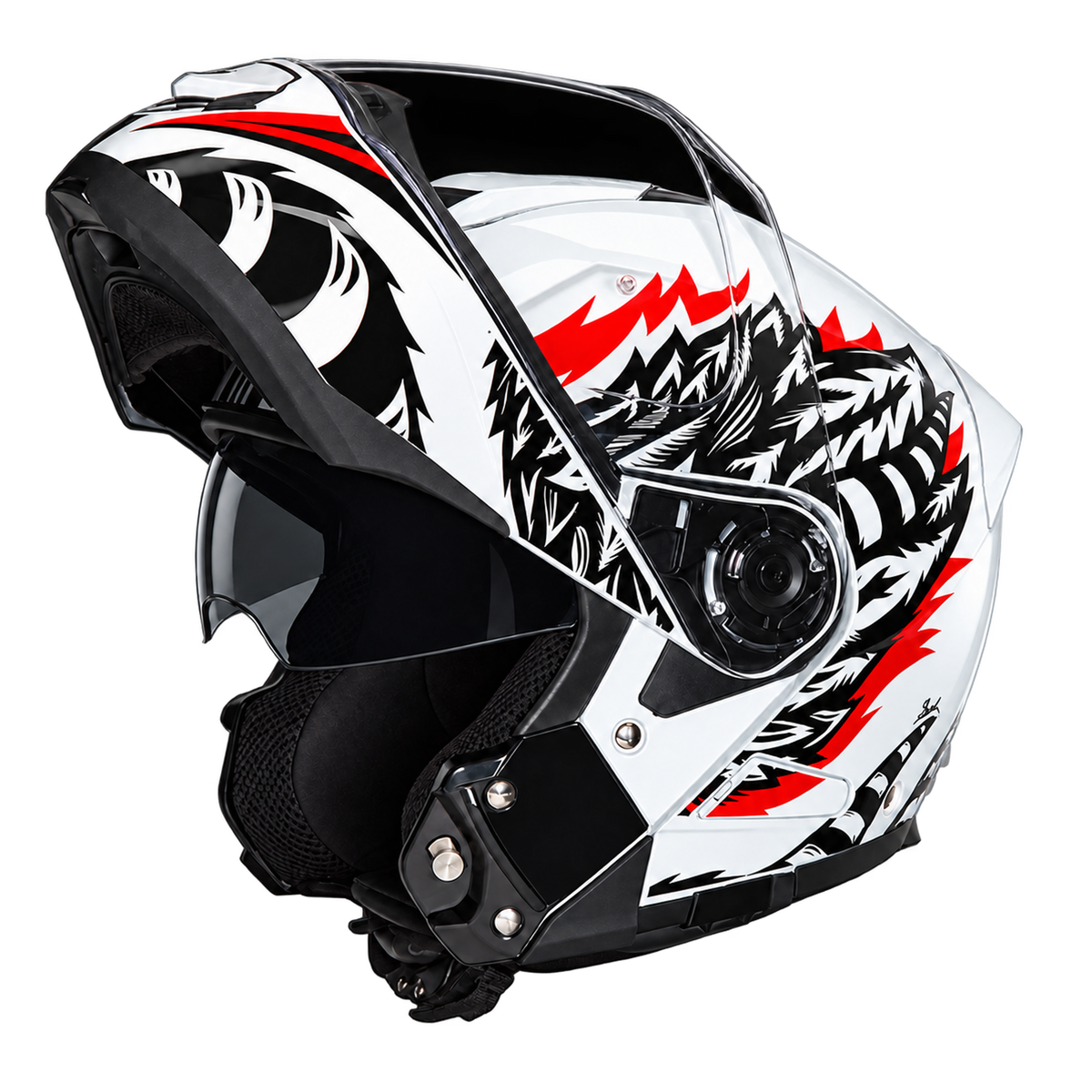 Daytona Glide Modular Motorcycle Helmet - DOT Approved, Bluetooth Ready, Dual Visor, Men/Women/Youth - W/ Phoenix
