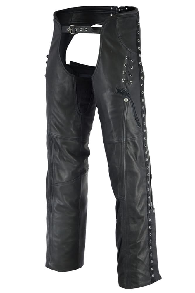Dark Cinch Women’s Leather Motorcycle Chaps