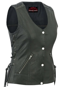Bellexa™ Women's leather motorcycle vest