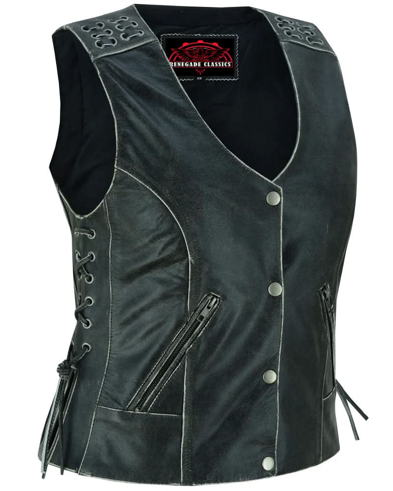 Ellex™ Women's leather motorcycle vest