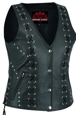 Vinca™ Women's leather motorcycle vest