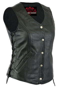 Elevas™ Women's leather motorcycle vest