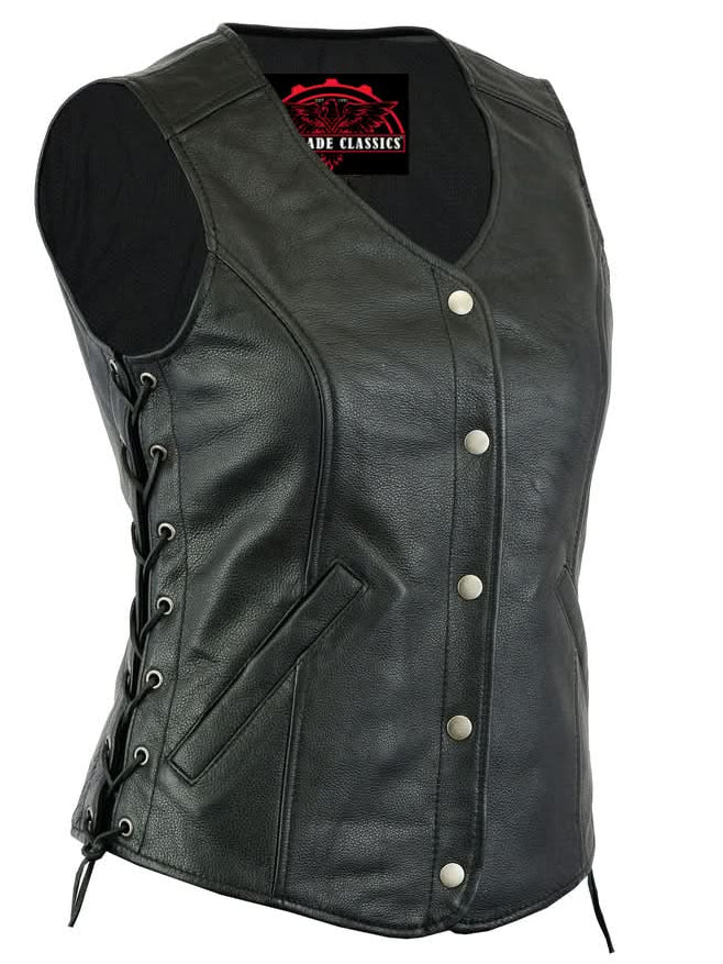 Elevas™ Women's leather motorcycle vest