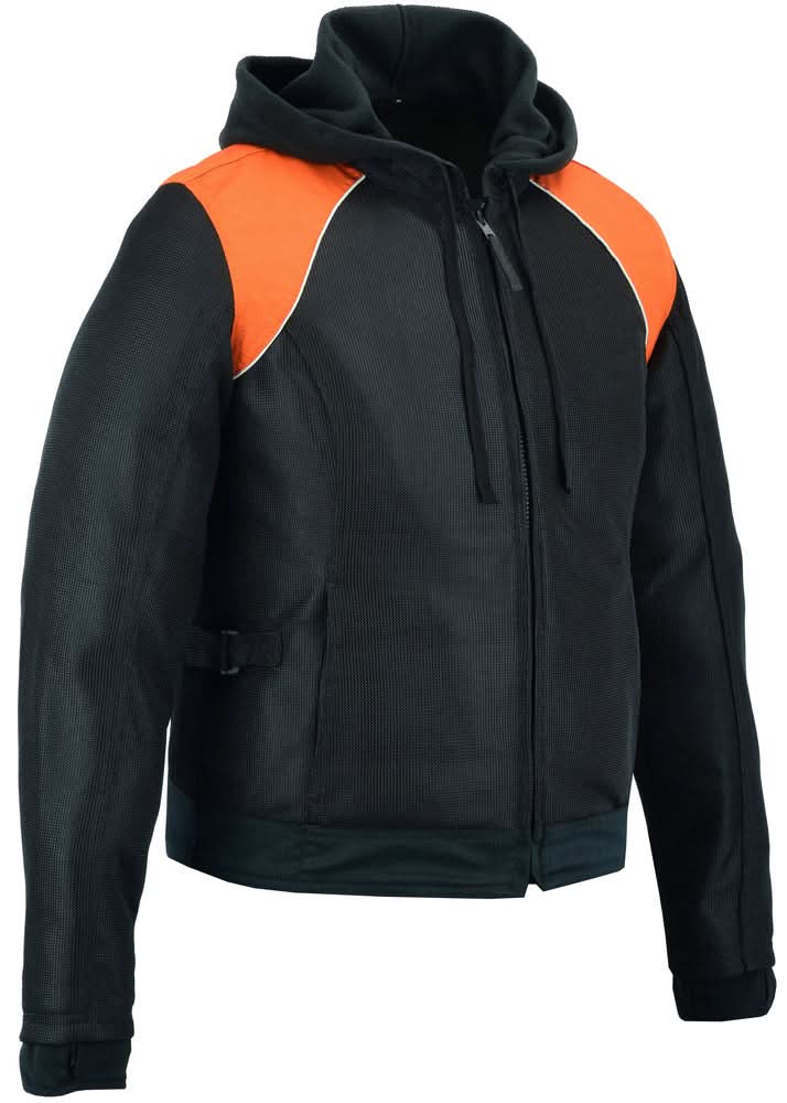 Born Flare™ Mesh  Motorcycle Jacket - Black/Orange