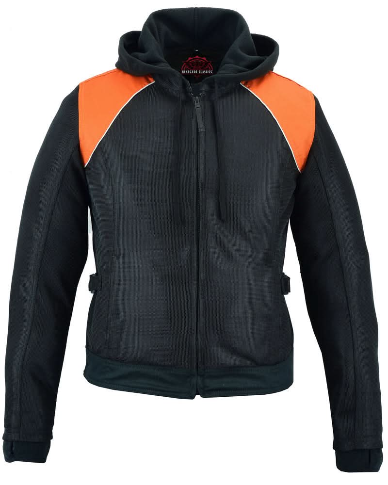 Born Flare™ Mesh  Motorcycle Jacket - Black/Orange