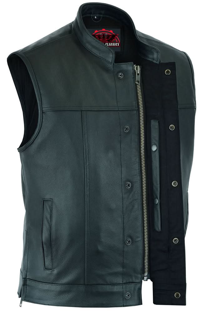 Cross Ride™ Mens Motorcycle Leather Vest