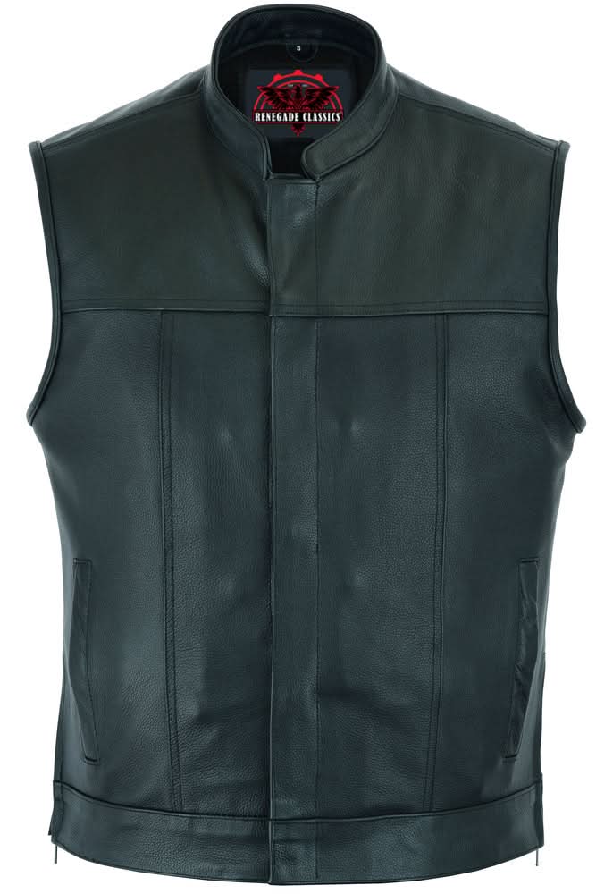 Cross Ride™ Mens Motorcycle Leather Vest