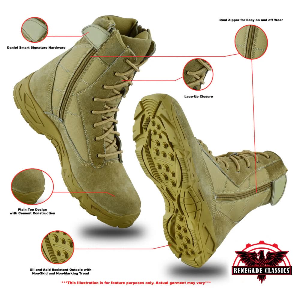 Toesin Men's 9" Motorcycle Boots