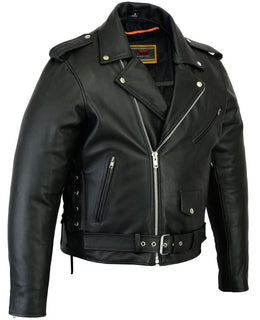 Murphy™ Men's Leather Motorcycle Jacket - Black
