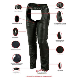 RC Unisex Double Deep Pocket Thermal Lined Chaps Chaps Renegade Classics