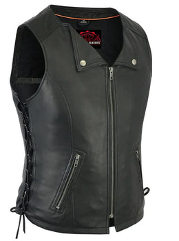 Vexela™ Women's leather motorcycle vest