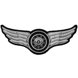 P3845 Winged Wheel Small Iron on Biker Patch Patches The Cheap Place