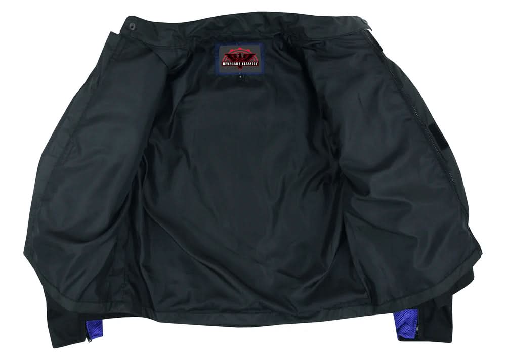 SkyCross™ Micro Mesh Mens Motorcycle Jacket - Blue