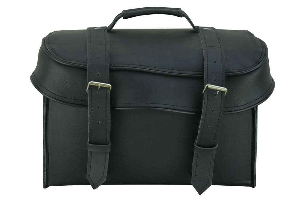 DS Leather Black PVC Large Four Piece Motorcycle Touring Tail Bag Sissy Bar Bags Renegade Classics